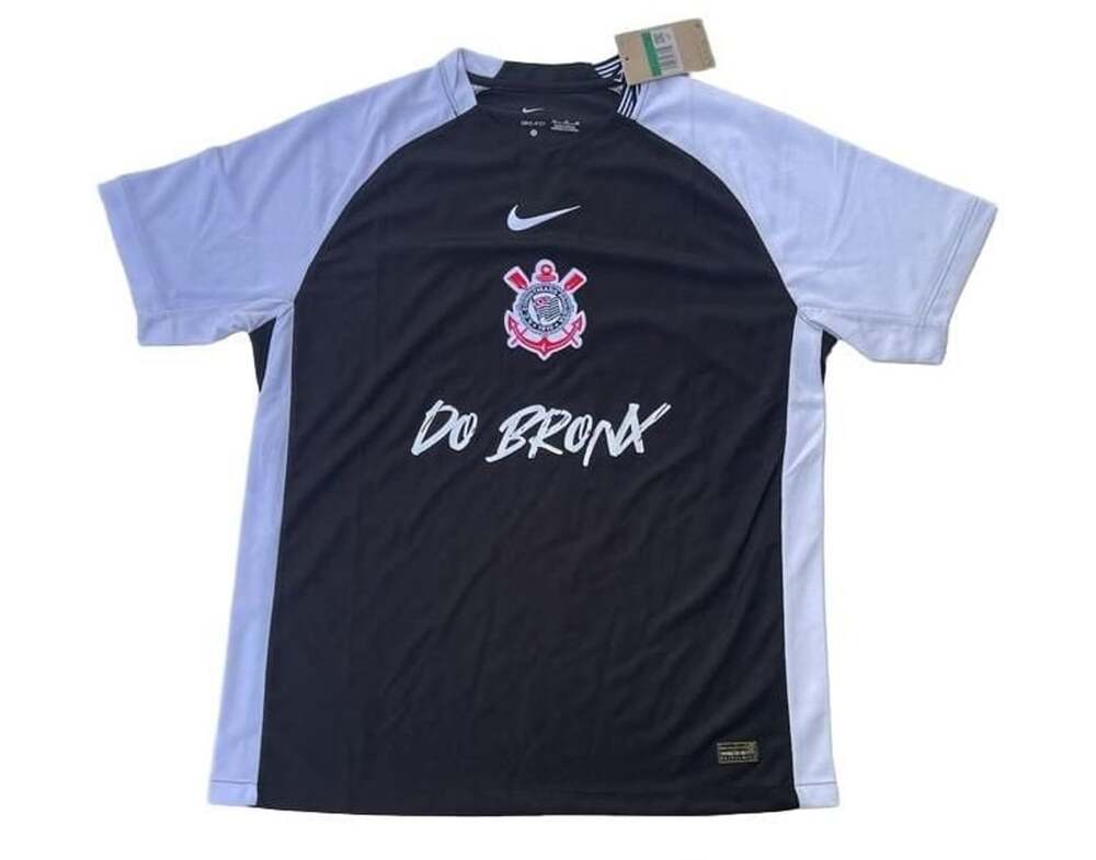 Nike SC Corinthians Do Bronx Soccer Jersey Size XL Black White